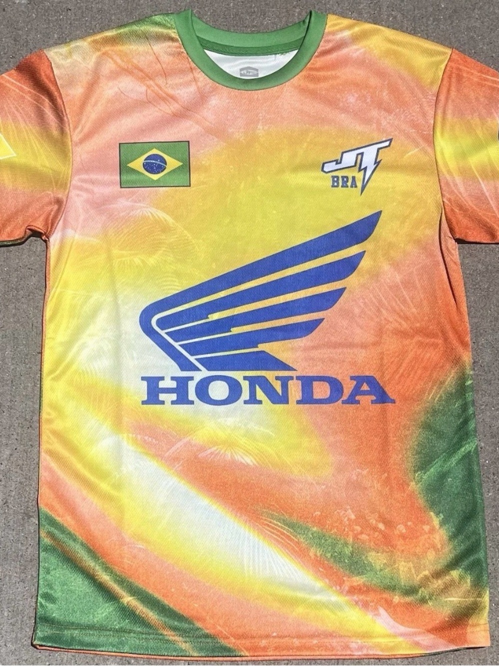 Honda WORLD CUP Racing Brazil #26 JERSEY Orange Yellow Green Blue